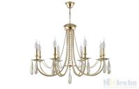 Люстра Crystal Lux VICTORIA SP8 GOLD/AMBER 3340/308, раздел каталога Хрустальные люстры интернет-магазина Ночи Нет