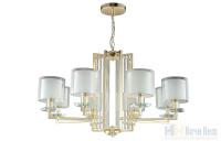 Люстра Crystal Lux NICOLAS SP-PL8 GOLD/WHITE 3401/308, раздел каталога Люстры с плафонами интернет-магазина Ночи Нет