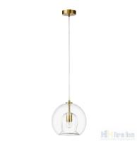 Светильник подвесной Crystal Lux LUISA SP1 BRASS/TRANSPARENT 0840/201, раздел каталога Подвесы 1 лампа интернет-магазина Ночи Нет