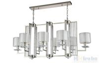 Люстра Crystal Lux NICOLAS SP8 L1000 NICKEL/WHITE 3400/308L, раздел каталога Люстры с плафонами интернет-магазина Ночи Нет