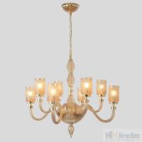 Люстра Crystal Lux SILVESTRO SP8 AMBER 2971/308, раздел каталога Люстры с плафонами интернет-магазина Ночи Нет