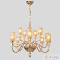 Люстра Crystal Lux SILVESTRO SP12 AMBER 2971/312, раздел каталога Люстры с плафонами интернет-магазина Ночи Нет