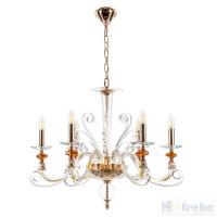 Люстра Crystal Lux CATARINA SP6 V2 GOLD/TRANSPARENT-COGNAC 1361/306, раздел каталога Стеклянные люстры интернет-магазина Ночи Нет