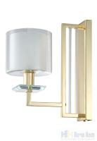 Бра Crystal Lux NICOLAS AP1 GOLD/WHITE 3401/401, раздел каталога Бра с плафоном интернет-магазина Ночи Нет