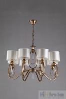 Люстра подвесная Omnilux Mellitto OML-63813-08, раздел каталога Люстры с абажурами интернет-магазина Ночи Нет
