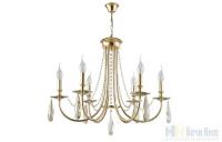 Люстра Crystal Lux VICTORIA SP6 GOLD/AMBER 3340/306, раздел каталога Хрустальные люстры интернет-магазина Ночи Нет