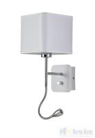 Бра Crystal Lux PACO AP2 CHROME/WHITE 3460/402, раздел каталога Бра с абажуром интернет-магазина Ночи Нет
