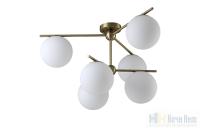 Люстра Crystal Lux FELIZ SP-PL6 BRONZE/WHITE 0611/306, раздел каталога Люстры с плафонами интернет-магазина Ночи Нет