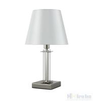 Настольная лампа Crystal Lux NICOLAS LG1 NICKEL/WHITE 3400/501, раздел каталога Настольные лампы с абажуром интернет-магазина Ночи Нет