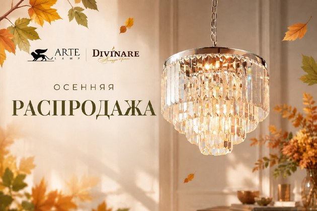 Больше света, меньше цена - распродажа светильников Arte Lamp и Divinare! Больше света, меньше цена - распродажа светильников Arte Lamp и Divinare!
