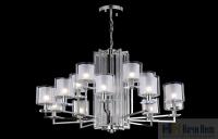 Люстра Crystal Lux NICOLAS SP-PL10+5 NICKEL/WHITE 3400/315, раздел каталога Большие люстры интернет-магазина Ночи Нет