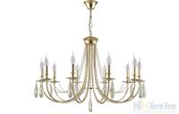 Люстра Crystal Lux VICTORIA SP10 GOLD/AMBER 3340/310, раздел каталога Хрустальные люстры интернет-магазина Ночи Нет