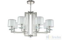 Люстра Crystal Lux NICOLAS SP-PL8 NICKEL/WHITE 3400/308, раздел каталога Люстры с плафонами интернет-магазина Ночи Нет
