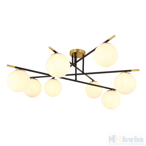 Люстра Arte Lamp Alcor A2224PL-8BK, раздел каталога Люстры с плафонами интернет-магазина Ночи Нет