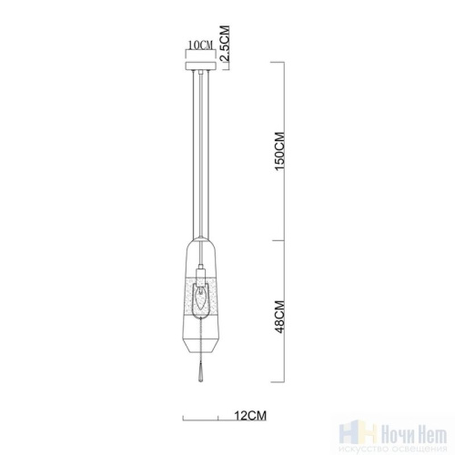 Светильник подвесной Divinare Lich 5012/09 SP-1, раздел каталога Подвесы 1 лампа интернет-магазина Ночи Нет