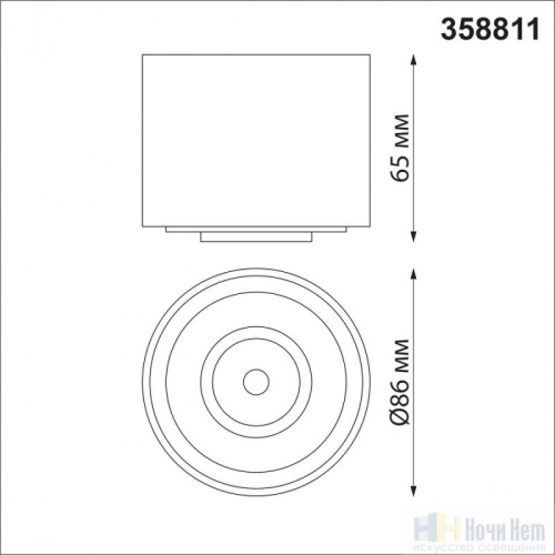 Светильник накладной Novotech Gesso 358811, раздел каталога Накладные точечные светильники интернет-магазина Ночи Нет