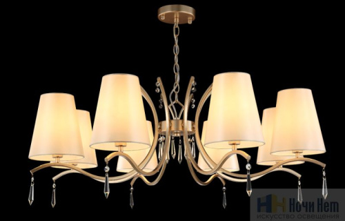 Люстра Crystal Lux RENATA SP8 GOLD 3591/308, раздел каталога Люстры с абажурами интернет-магазина Ночи Нет