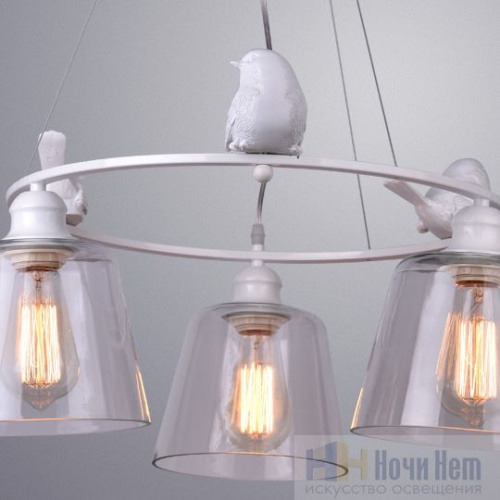 Люстра подвесная Arte Lamp Passero A4289LM-3WH, раздел каталога Люстры с плафонами интернет-магазина Ночи Нет