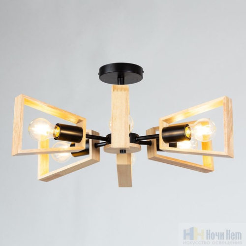 Люстра Arte Lamp Brussels A8030PL-6BK, раздел каталога Деревянные люстры интернет-магазина Ночи Нет