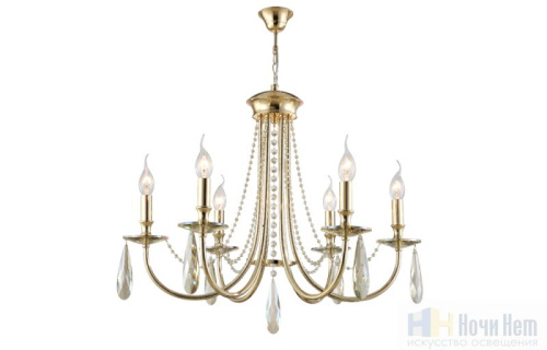 Люстра Crystal Lux VICTORIA SP6 GOLD/AMBER 3340/306, раздел каталога Хрустальные люстры интернет-магазина Ночи Нет