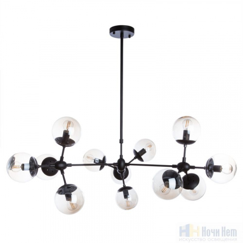Люстра Arte Lamp Bolla A1664SP-12BK, раздел каталога Люстры с плафонами интернет-магазина Ночи Нет