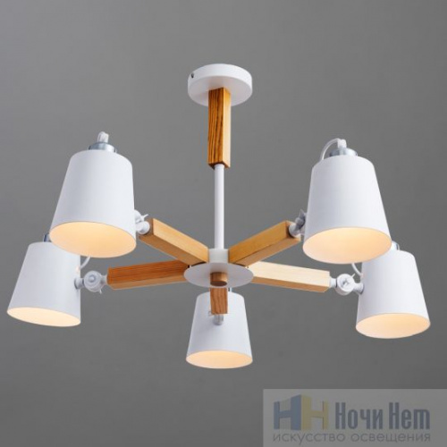Люстра потолочная Arte Lamp Oscar A7141PL-5WH, раздел каталога Люстры с плафонами интернет-магазина Ночи Нет