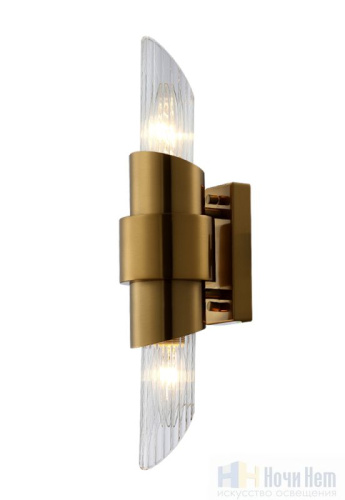 Бра Crystal Lux JUSTO AP2 BRASS 2132/402, раздел каталога Бра с плафоном интернет-магазина Ночи Нет