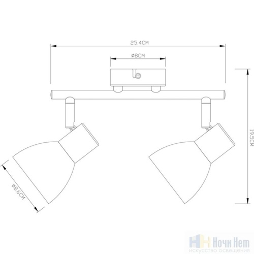 Спот Arte Lamp Falena A3117PL-2WH, раздел каталога Споты интернет-магазина Ночи Нет
