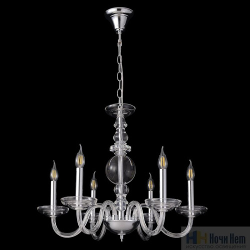 Люстра Crystal Lux ARABESQUE SP6 CHROME 1092/306, раздел каталога Стеклянные люстры интернет-магазина Ночи Нет