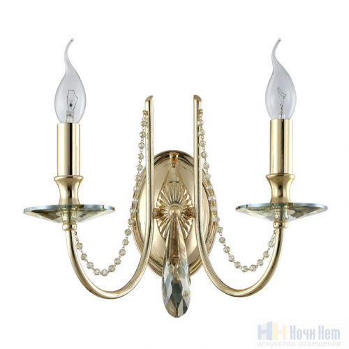 Бра Crystal Lux VICTORIA AP2 GOLD/AMBER, раздел каталога Хрустальные бра интернет-магазина Ночи Нет