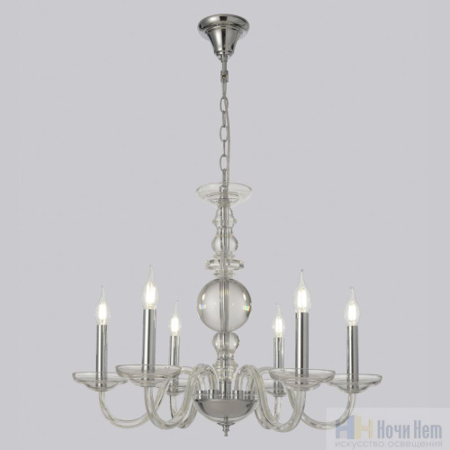 Люстра Crystal Lux ARABESQUE SP8 CHROME 1092/308, раздел каталога Стеклянные люстры интернет-магазина Ночи Нет