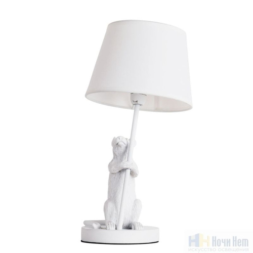 Настольная лампа Arte Lamp Gustav A4420LT-1WH, раздел каталога Настольные лампы с абажуром интернет-магазина Ночи Нет