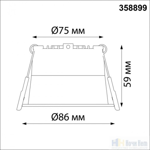 Встраиваемый светильник Novotech Tran 358899, раздел каталога Светодиодные точечные светильники интернет-магазина Ночи Нет