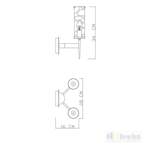 Бра Divinare Sham 4505/17 AP-2, раздел каталога Бра с плафоном интернет-магазина Ночи Нет