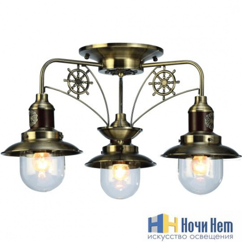 Люстра Arte Lamp Sailor A4524PL-3AB, раздел каталога Люстры с плафонами интернет-магазина Ночи Нет