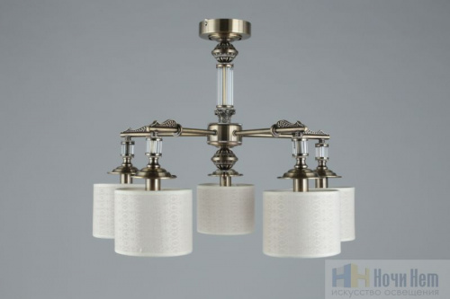 Люстра потолочная Omnilux Rovigo OML-64307-05, раздел каталога Люстры с абажурами интернет-магазина Ночи Нет