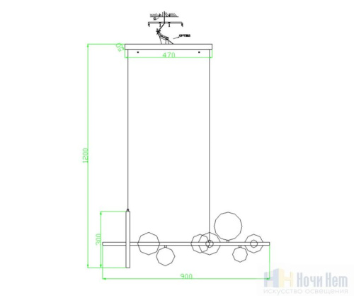 Люстра Kink Light Иона 09408-7,19, раздел каталога Люстры с плафонами интернет-магазина Ночи Нет