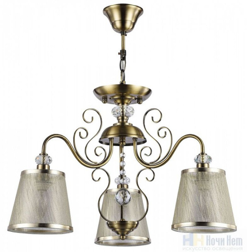 Люстра Freya Driana  FR2405-PL-03-BZ, раздел каталога Люстры с абажурами интернет-магазина Ночи Нет
