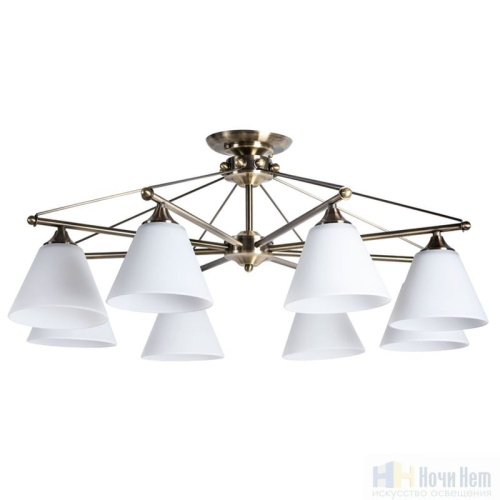 Люстра Arte Lamp Copter A3208PL-8AB, раздел каталога Люстры с плафонами интернет-магазина Ночи Нет