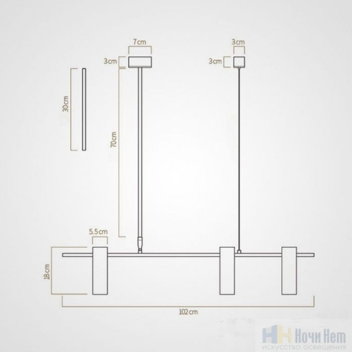 Светильник подвесной ImperiumLoft Adis 140491-26, раздел каталога Подвесы 2-3 лампы интернет-магазина Ночи Нет