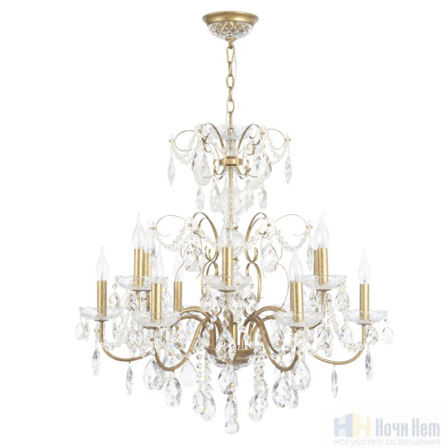 Люстра Crystal Lux ODELIS SP12 GOLD 2571/312, раздел каталога Хрустальные люстры интернет-магазина Ночи Нет
