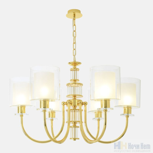 Люстра Crystal Lux ELENA SP6 GOLD 1621/306, раздел каталога Люстры с плафонами интернет-магазина Ночи Нет