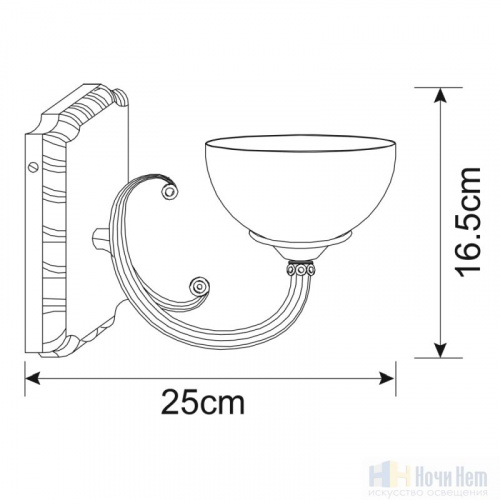 Бра Arte Lamp Windsor A3777AP-1AB, раздел каталога Бра с плафоном интернет-магазина Ночи Нет