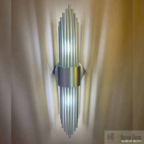 Бра Crystal Lux RUDOLFO AP2 NICKEL 2850/402, раздел каталога Бра с плафоном интернет-магазина Ночи Нет
