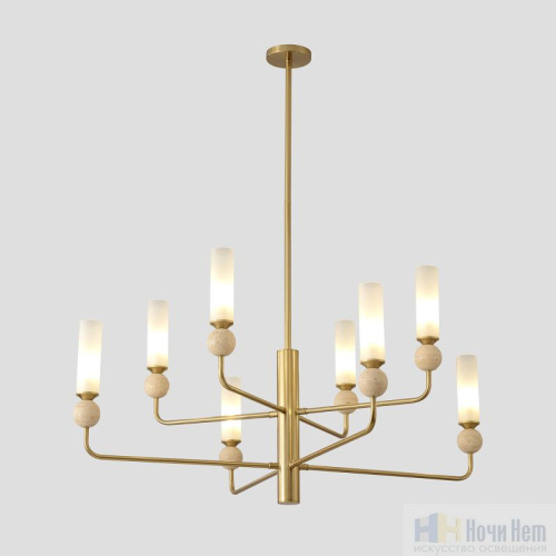 Люстра Crystal Lux SIMPLY SP8 BRASS 4080/308, раздел каталога Люстры с плафонами интернет-магазина Ночи Нет