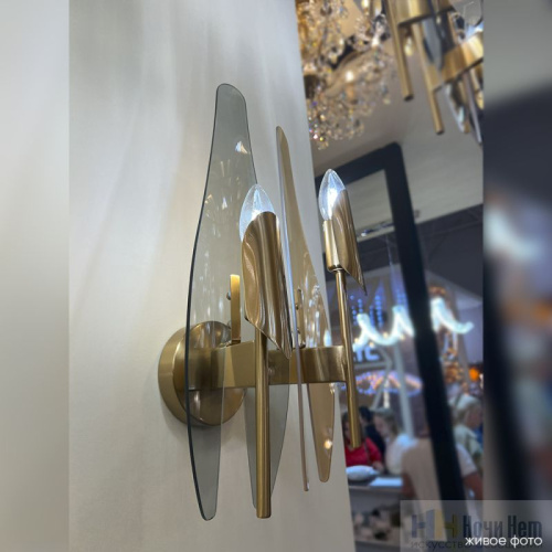 Бра Crystal Lux CASA AP2 BRASS 1350/402, раздел каталога Стеклянные бра интернет-магазина Ночи Нет