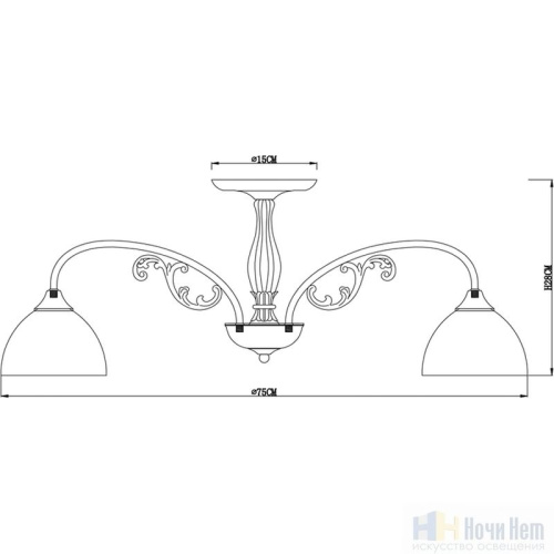 Люстра Arte Lamp Spica A3037PL-8AB, раздел каталога Люстры с плафонами интернет-магазина Ночи Нет