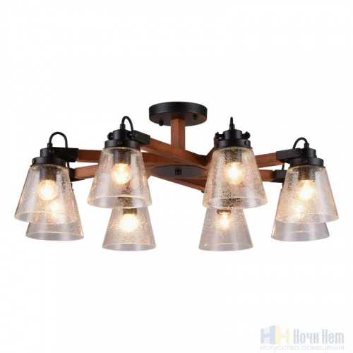 Люстра потолочная Omnilux Borgo OML-51007-08, раздел каталога Деревянные люстры интернет-магазина Ночи Нет
