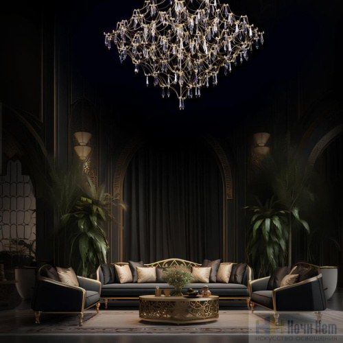 Люстра Loft IT Mira 10259/1200 Gold Asfour, раздел каталога Большие люстры интернет-магазина Ночи Нет