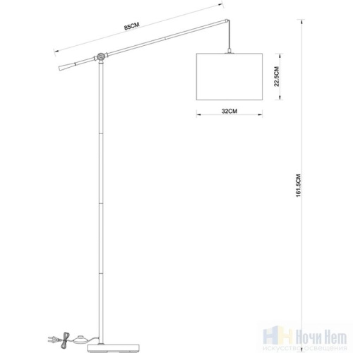 Торшер Arte Lamp Dylan A4054PN-1PB, раздел каталога Торшеры с абажуром интернет-магазина Ночи Нет